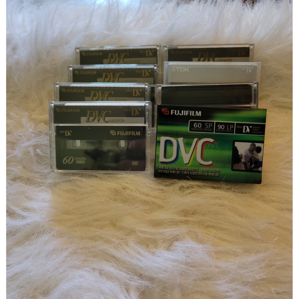 Lot Of 8 JVC‎ Fujifilm Mini DV Digital Video Cassette DVC 60min Premium Tapes